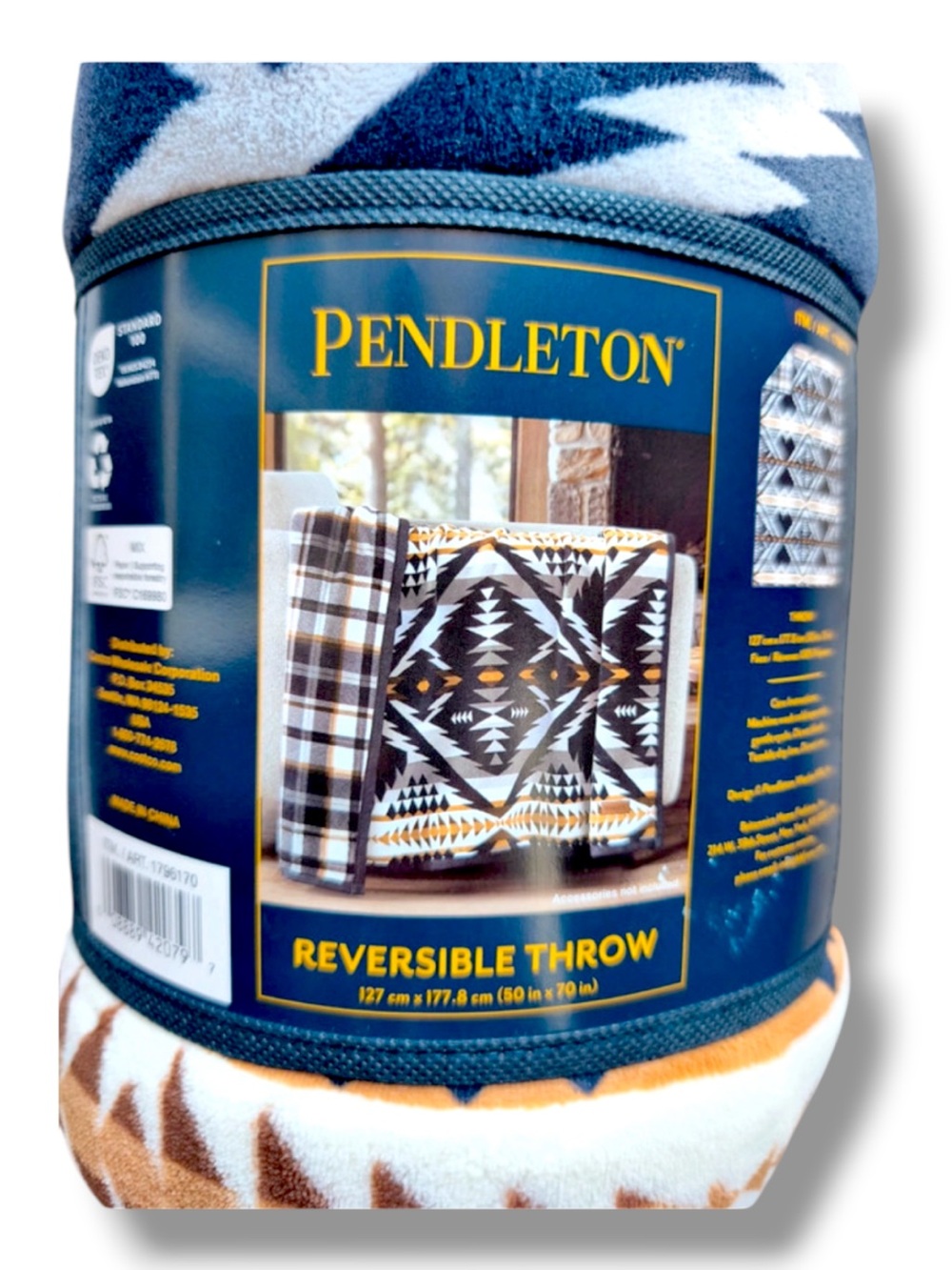 Pendleton Reversible Throw - 50”x70” - Picture 3 of 3